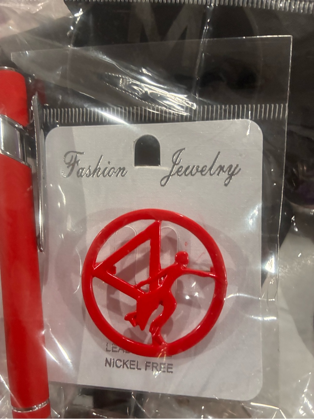 Red Delta Sigma Theta Fortitude Brooch- Fashion Jewelry